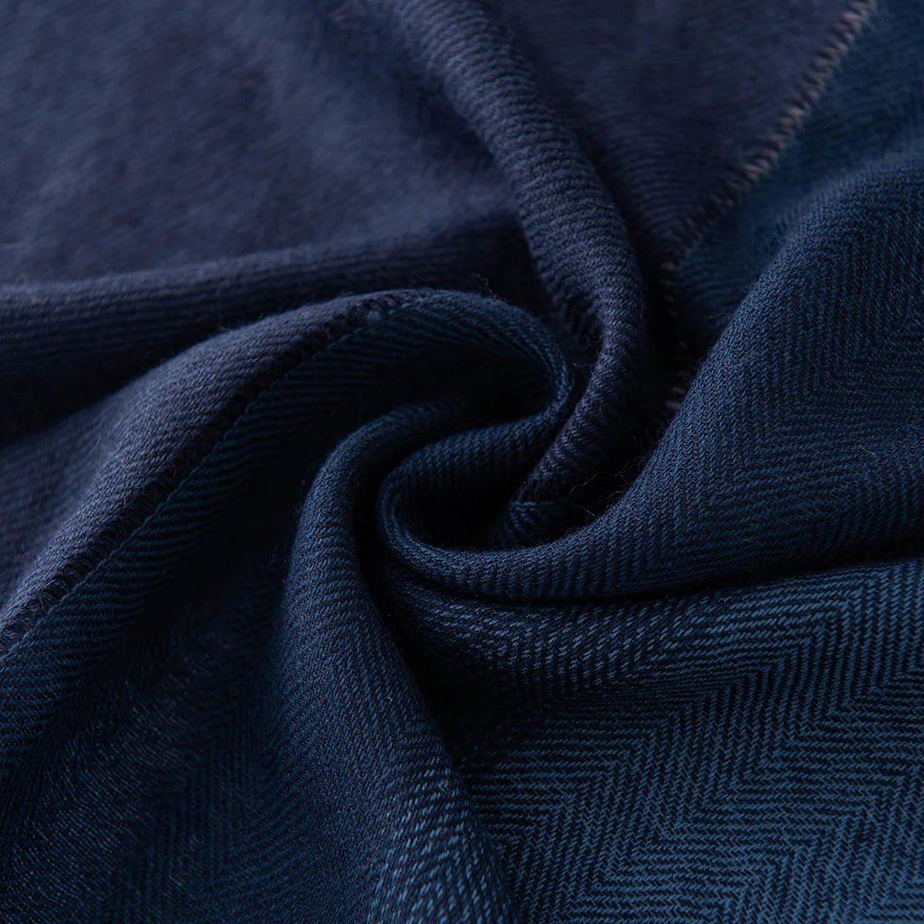 Herringbone Color Block Cashmere Scarf