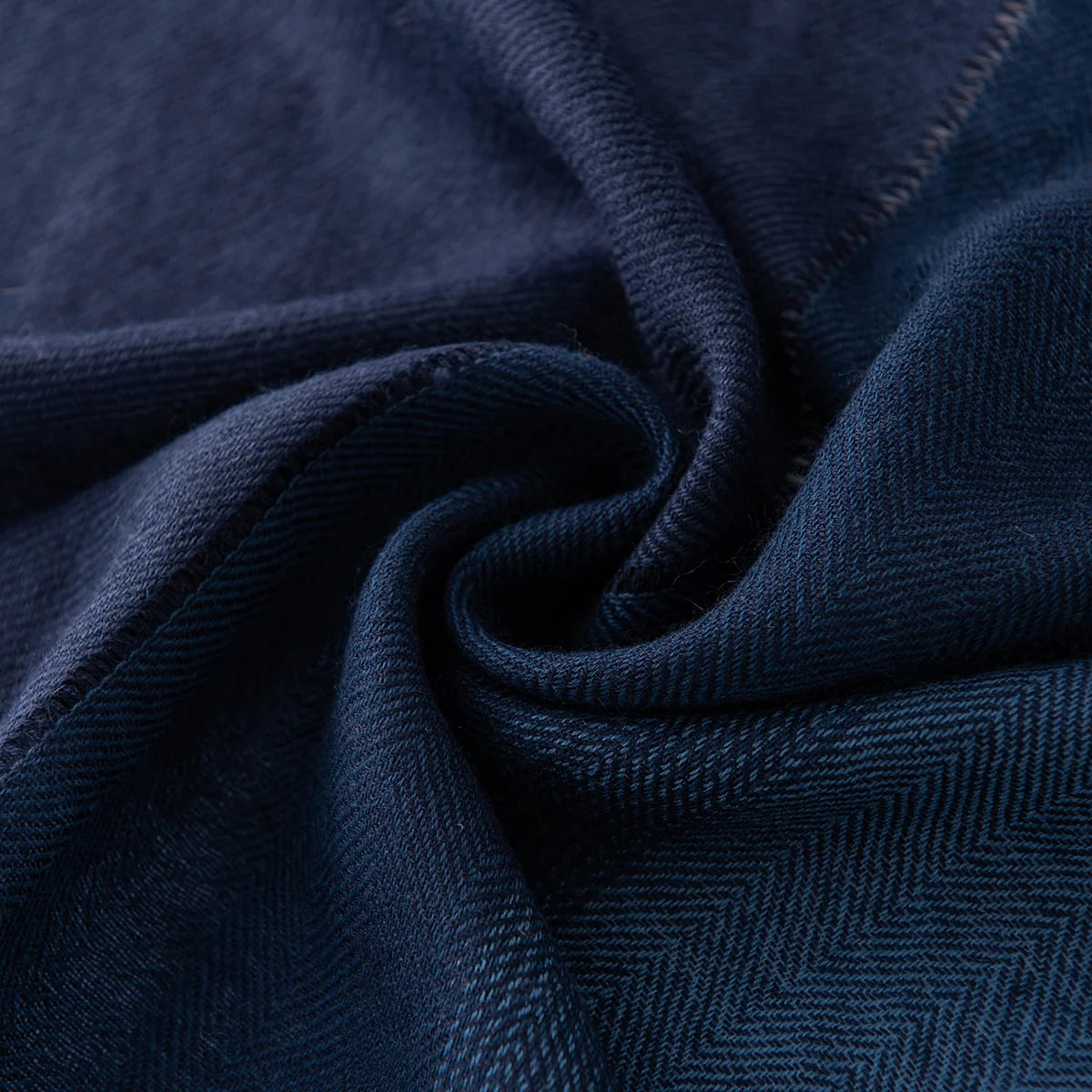 Herringbone Color Block Cashmere Scarf