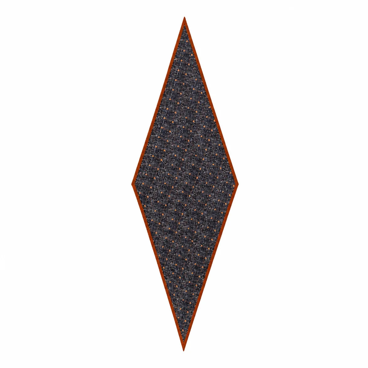 Navy Tweed Print Wool Scarf