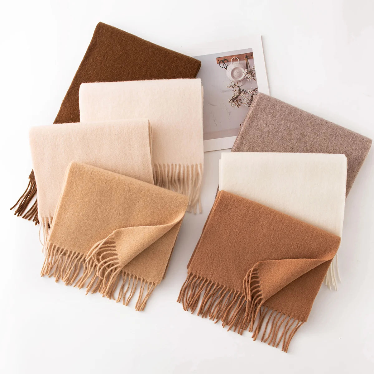 Solid Brushed Wool Scarf