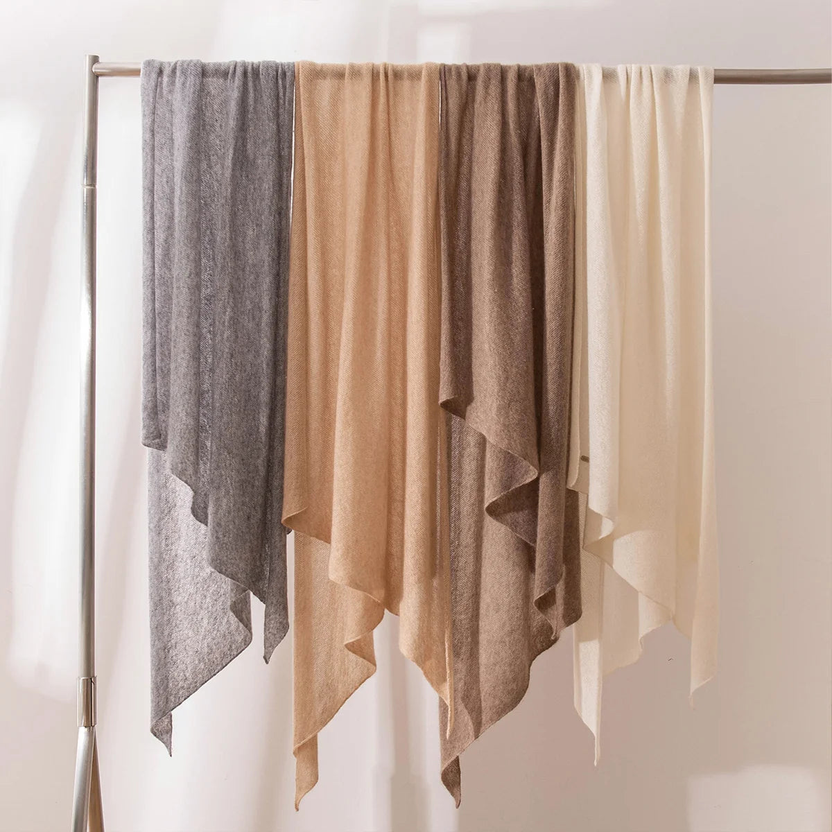 Fine Knit Oversized Cashmere Scarf