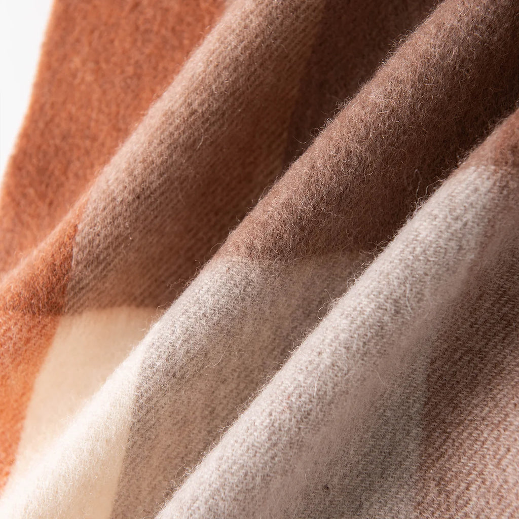 Broadband Check Wool Scarf