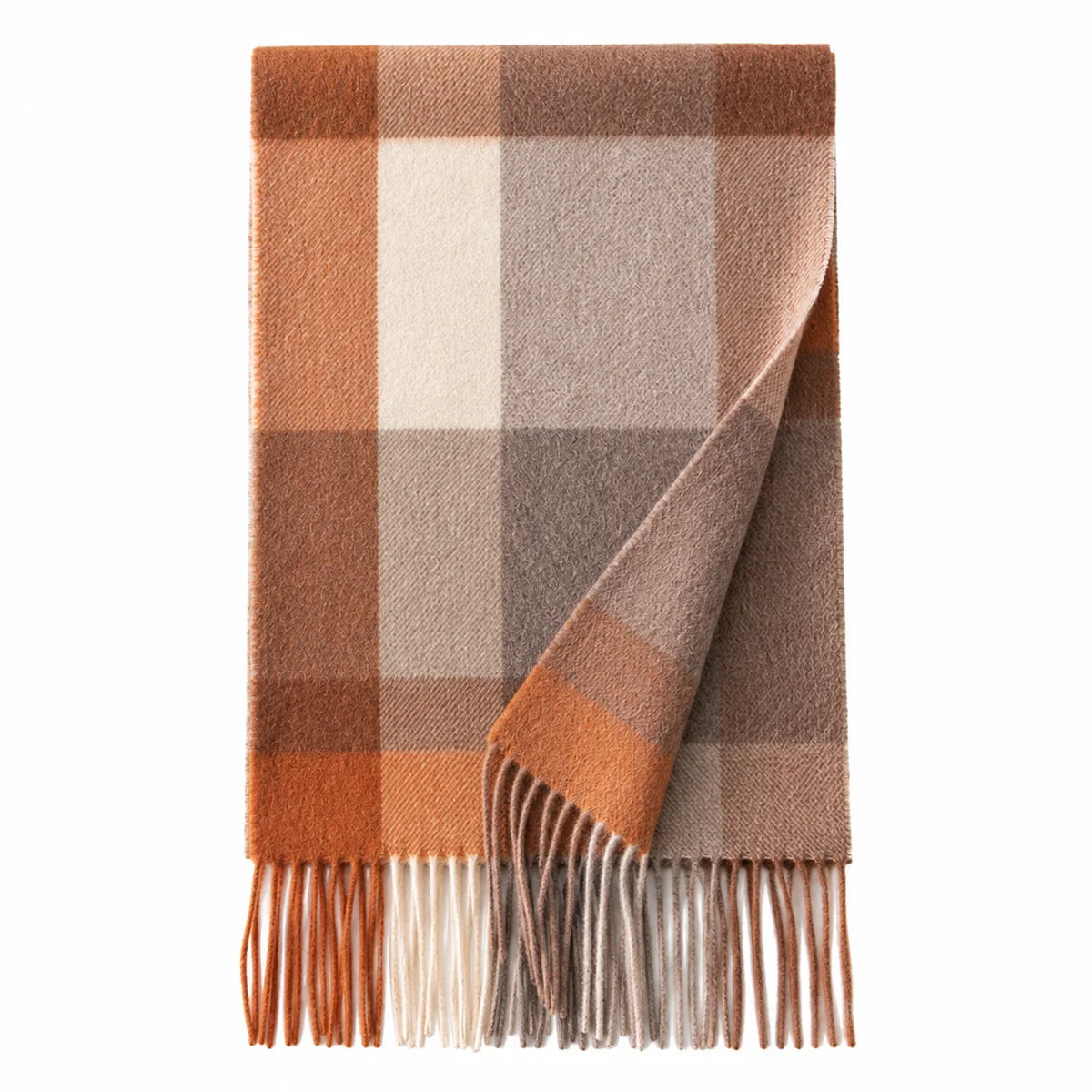 Broadband Check Wool Scarf