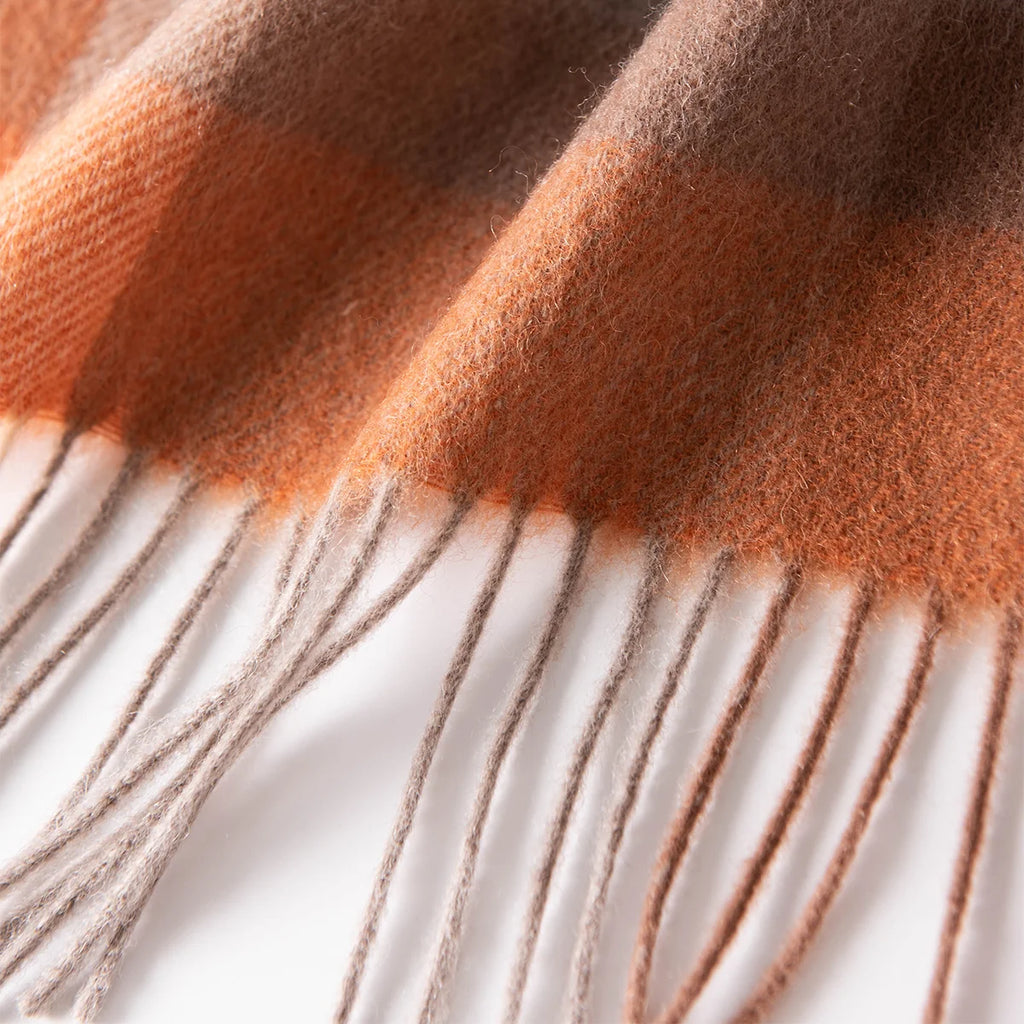Broadband Check Wool Scarf