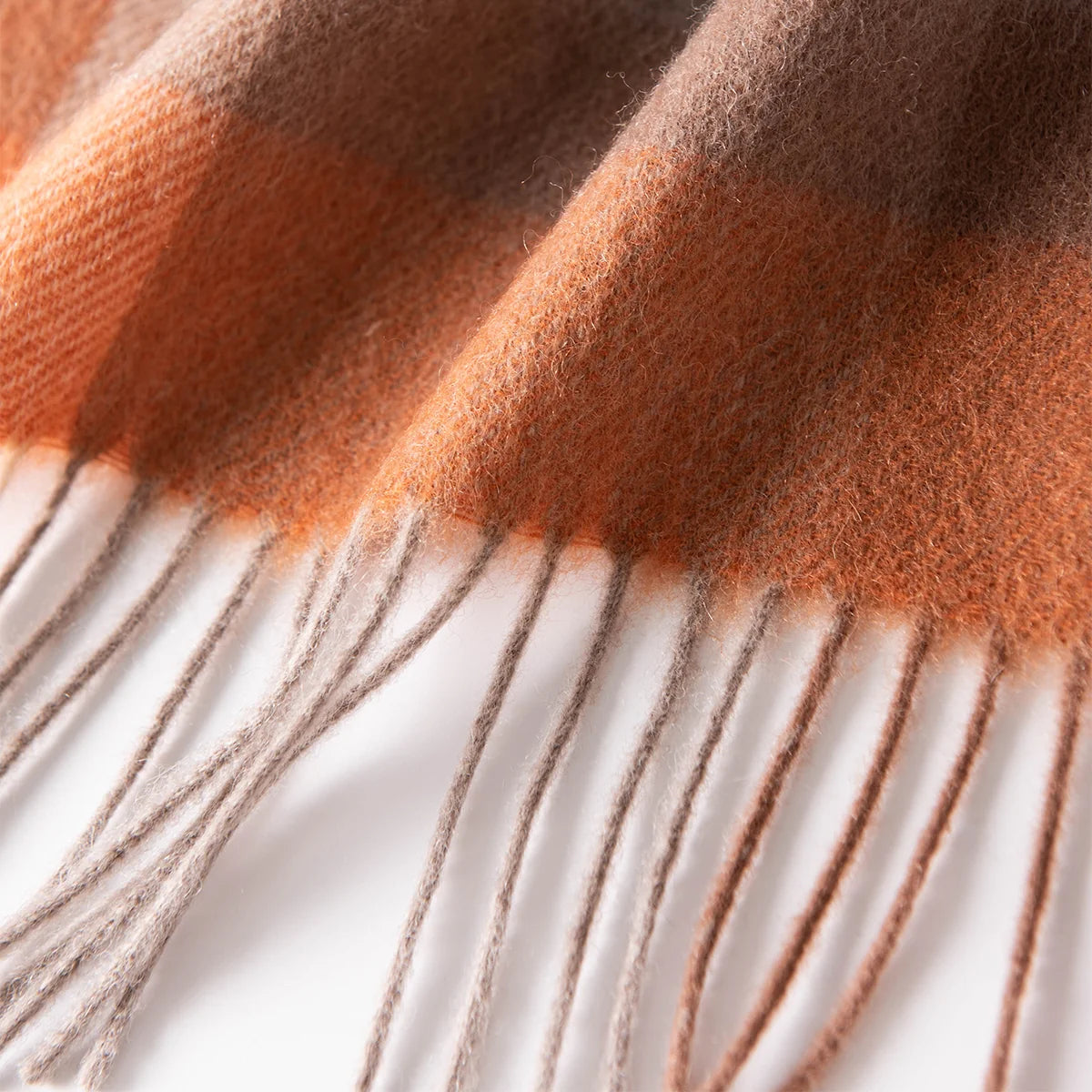 Broadband Check Wool Scarf