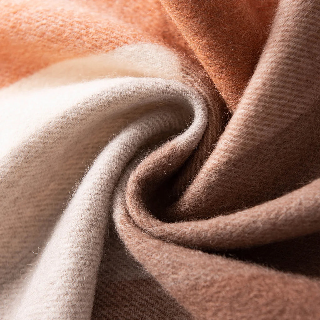 Broadband Check Wool Scarf