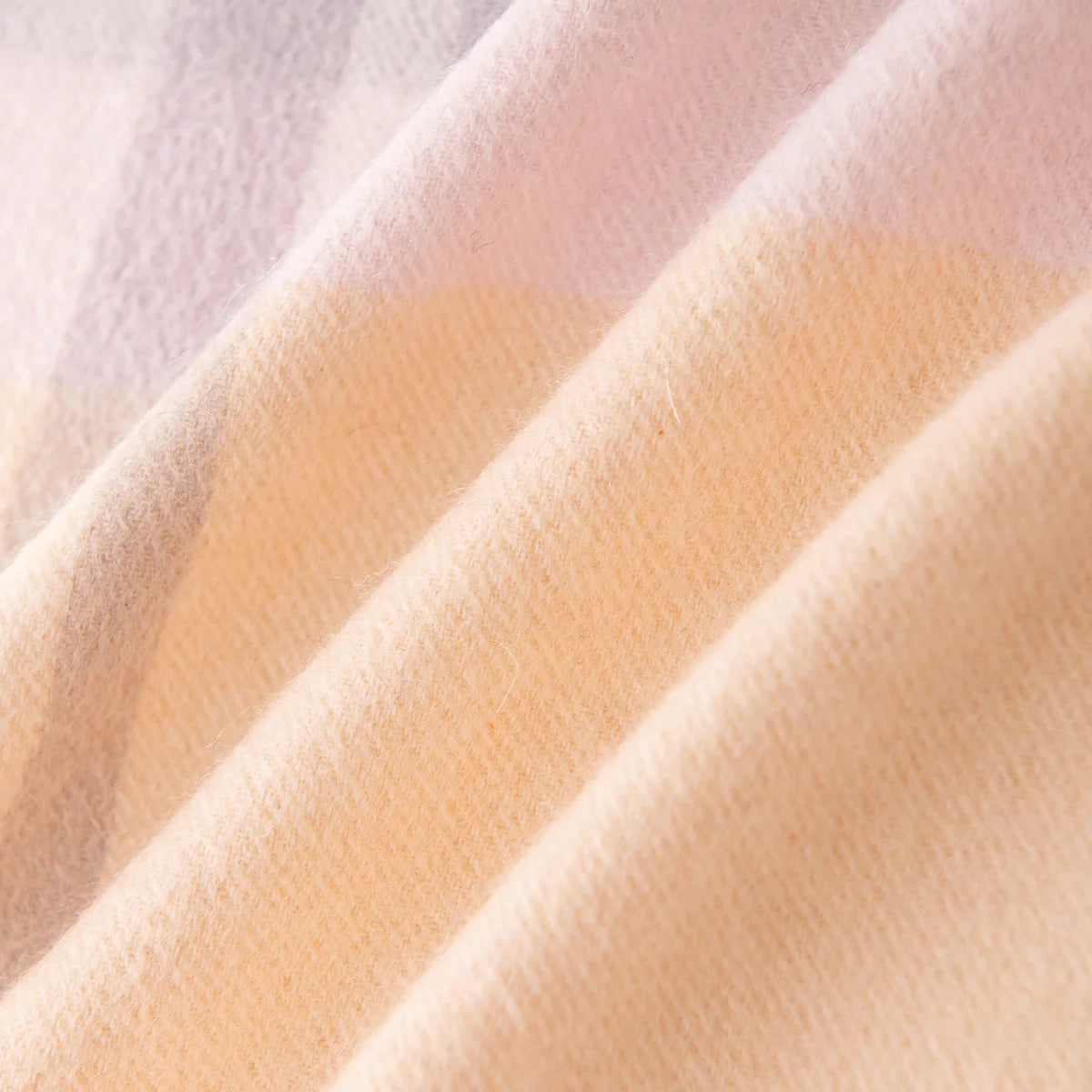 Wide Check Cashmere Scarf