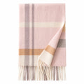 Blush Crossline Wool Scarf