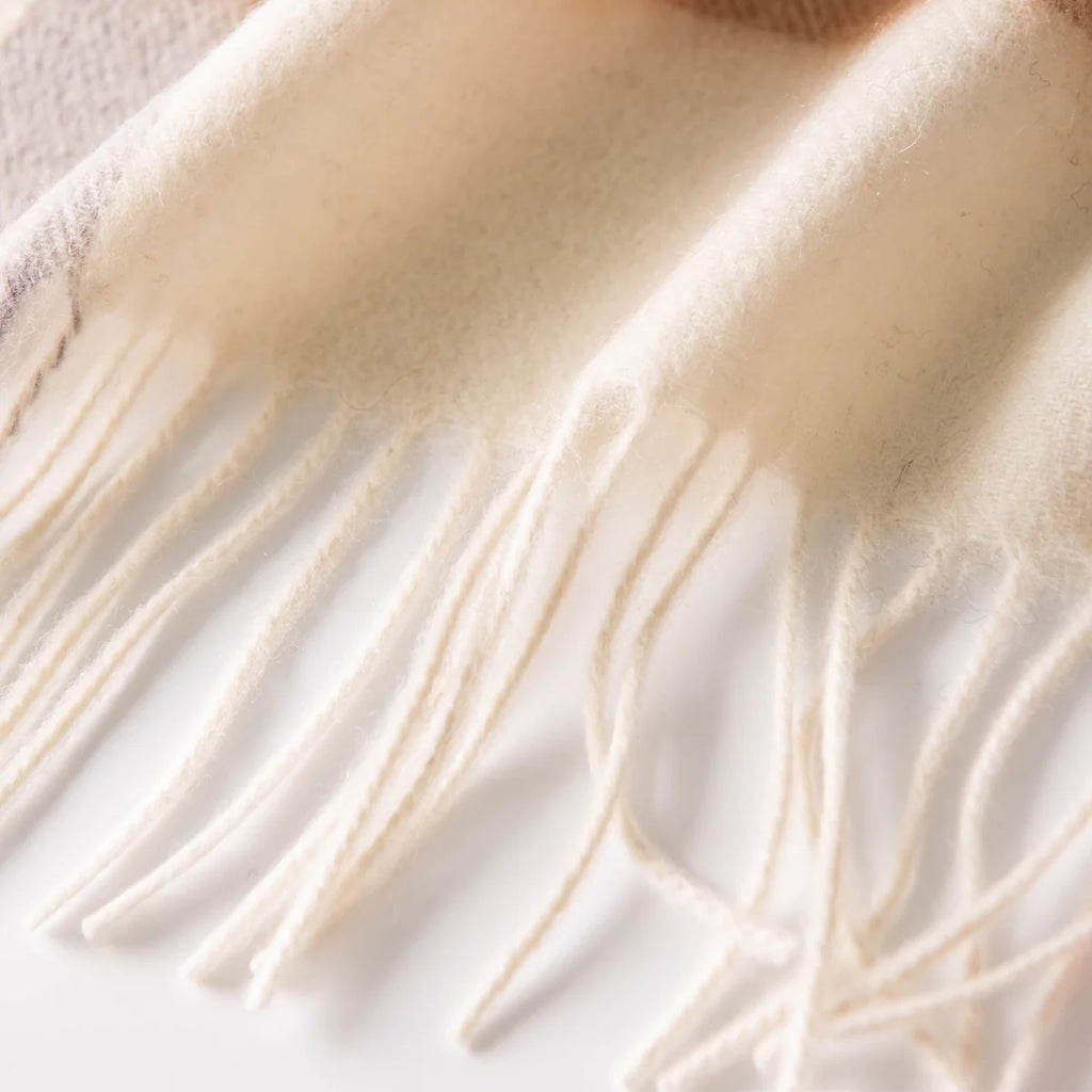 Blush Crossline Wool Scarf