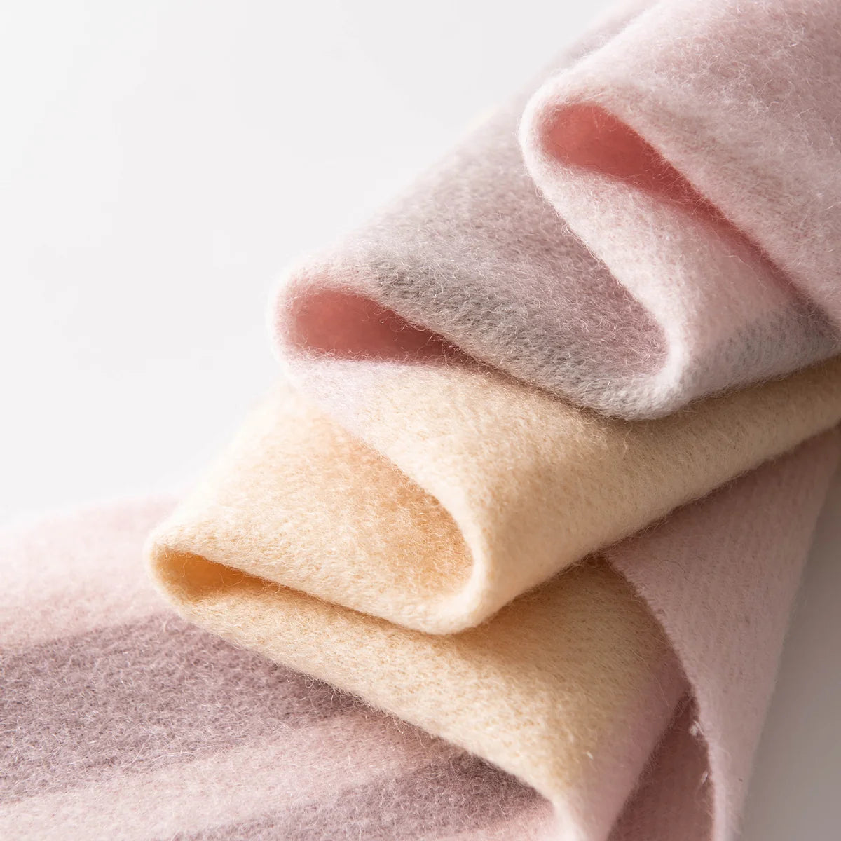 Blush Crossline Wool Scarf
