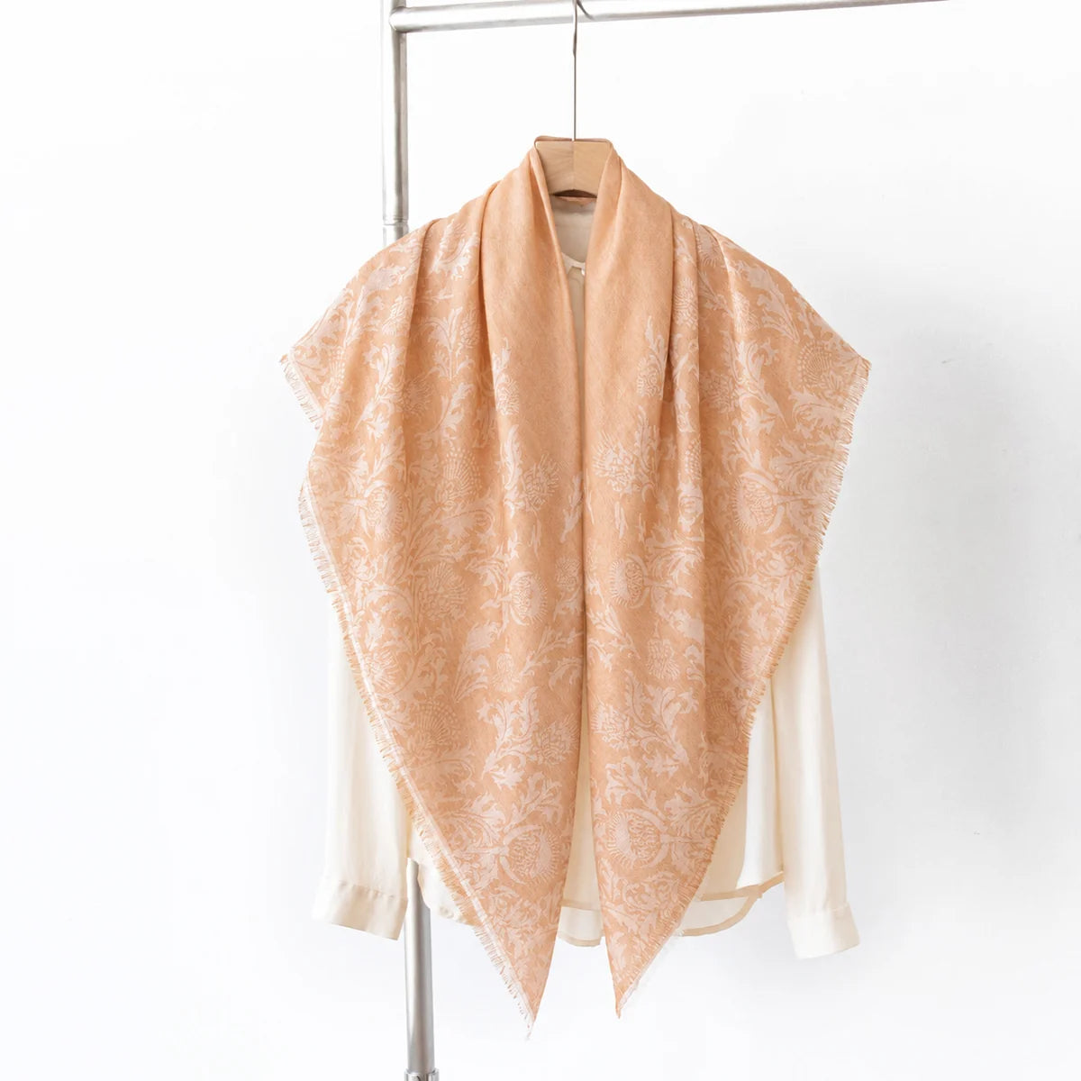Jacquard Square Cashmere Shawl
