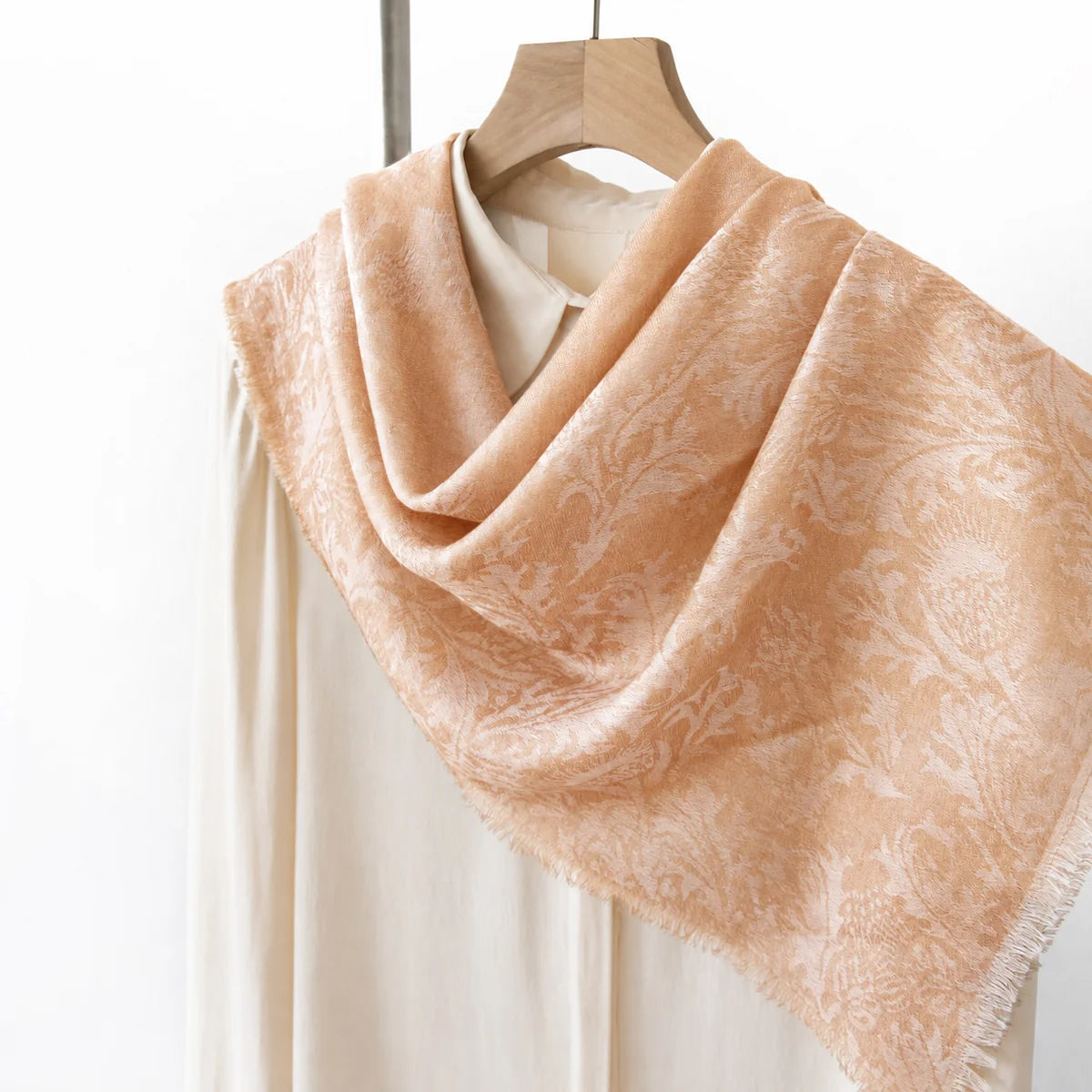Jacquard Square Cashmere Shawl