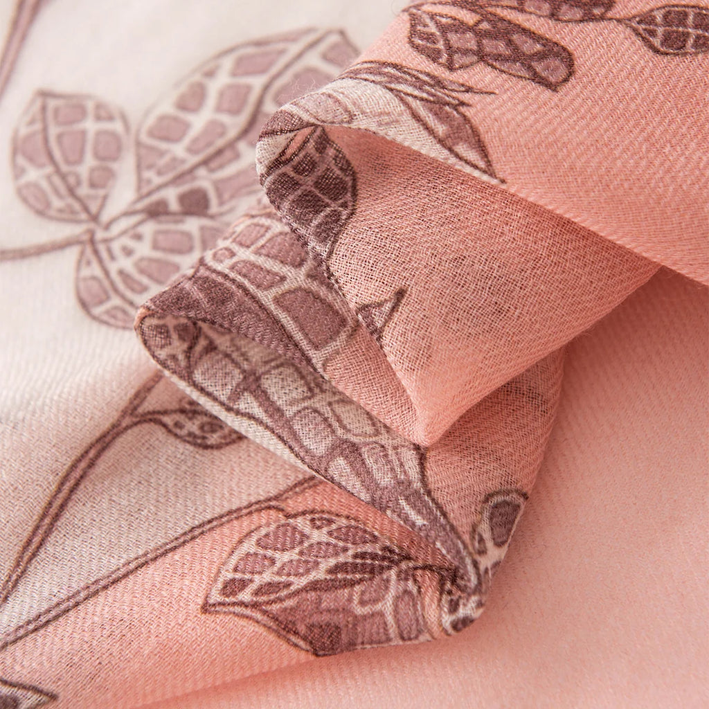 Floral Branch Print Cashmere Scarf