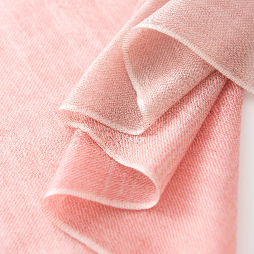pink striped scarf layered folds