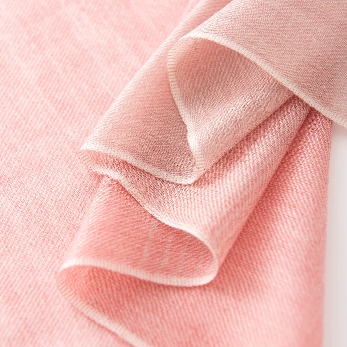 pink striped scarf layered folds