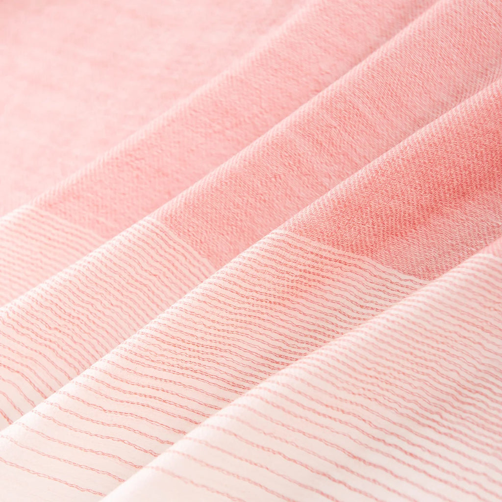 pink striped scarf woven texture