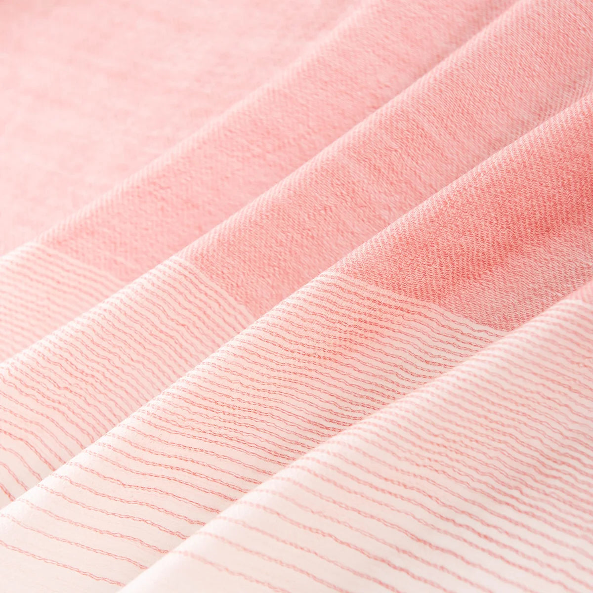 pink striped scarf woven texture