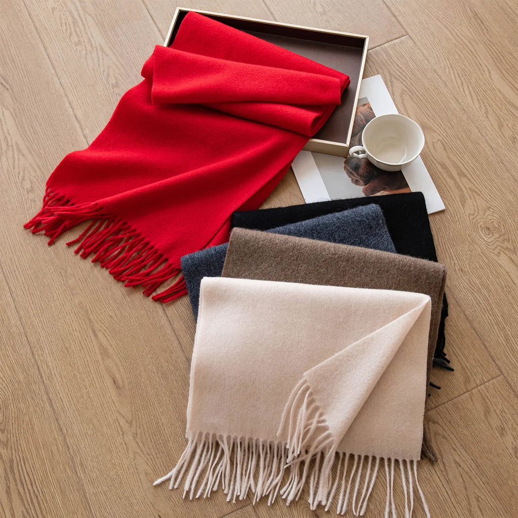 Classic Fringe Cashmere Scarf