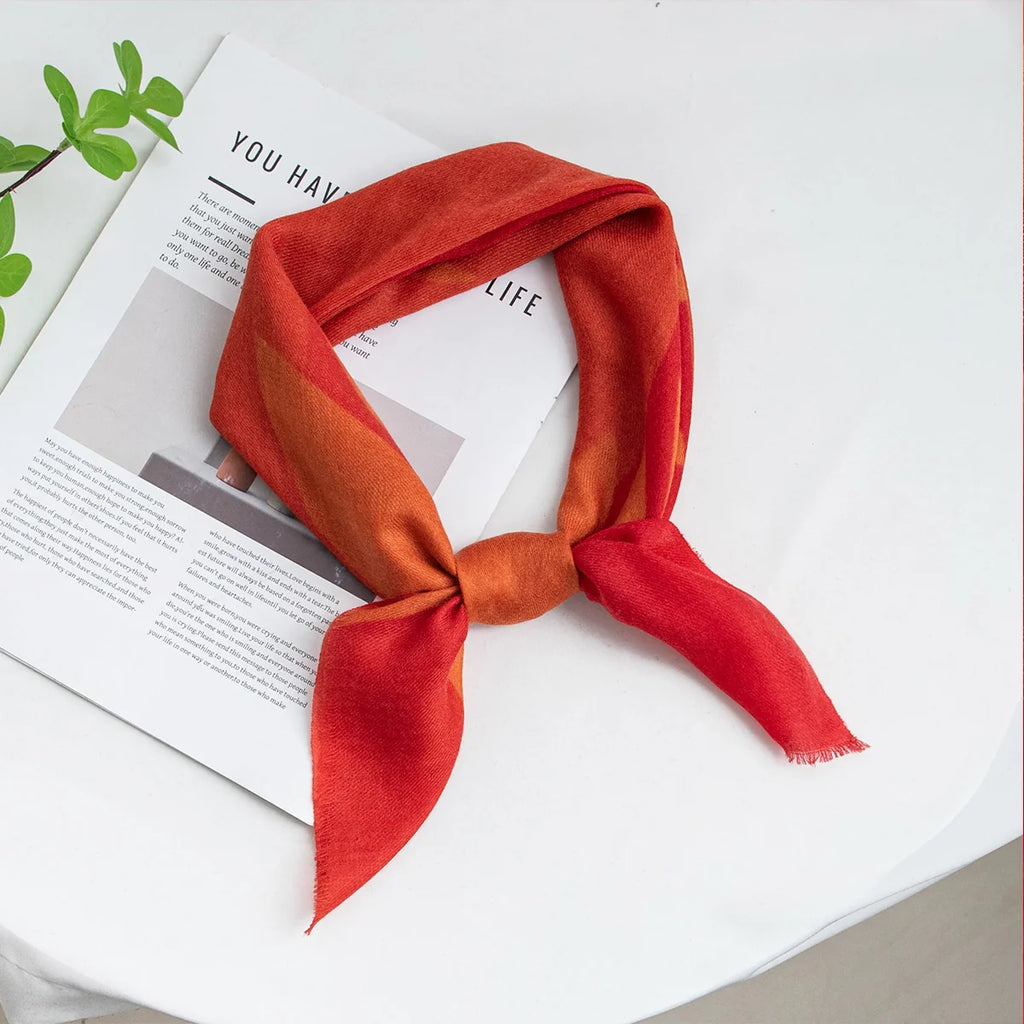 Sunflower Print Cashmere Square Scarf