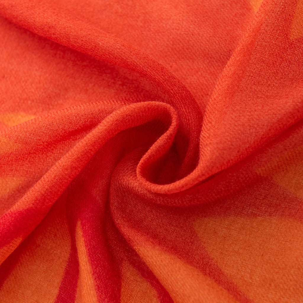 Sunflower Print Cashmere Square Scarf