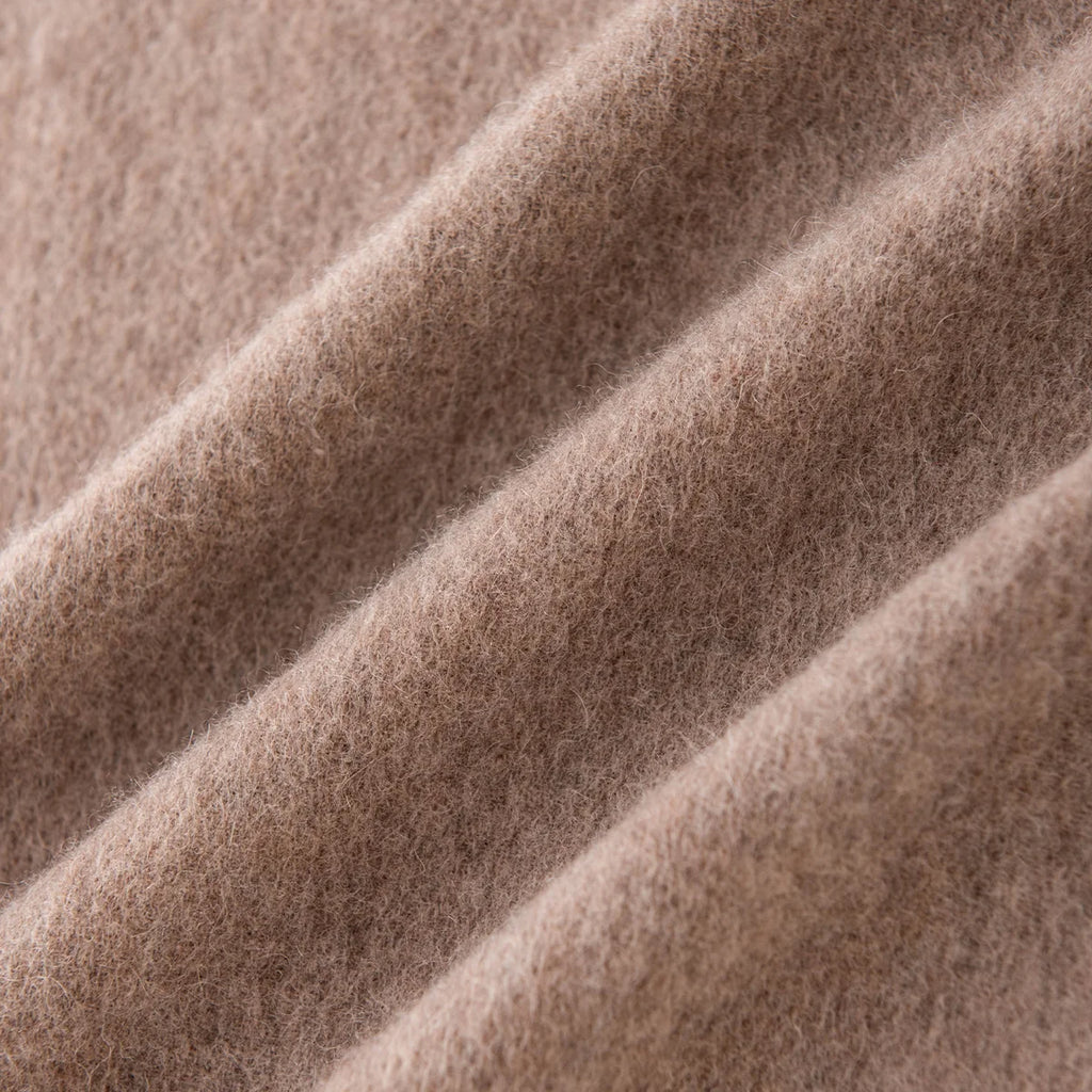 Soft Brushed Fringe Wool Scarf