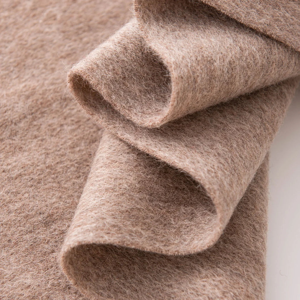 Soft Brushed Fringe Wool Scarf