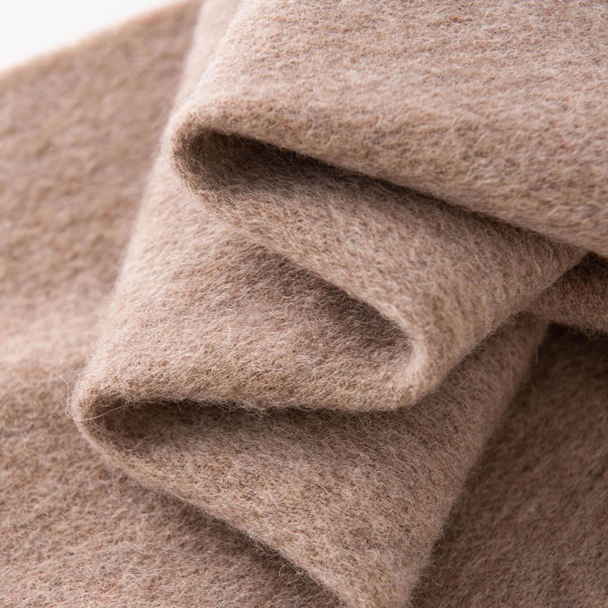 Soft Brushed Fringe Wool Scarf