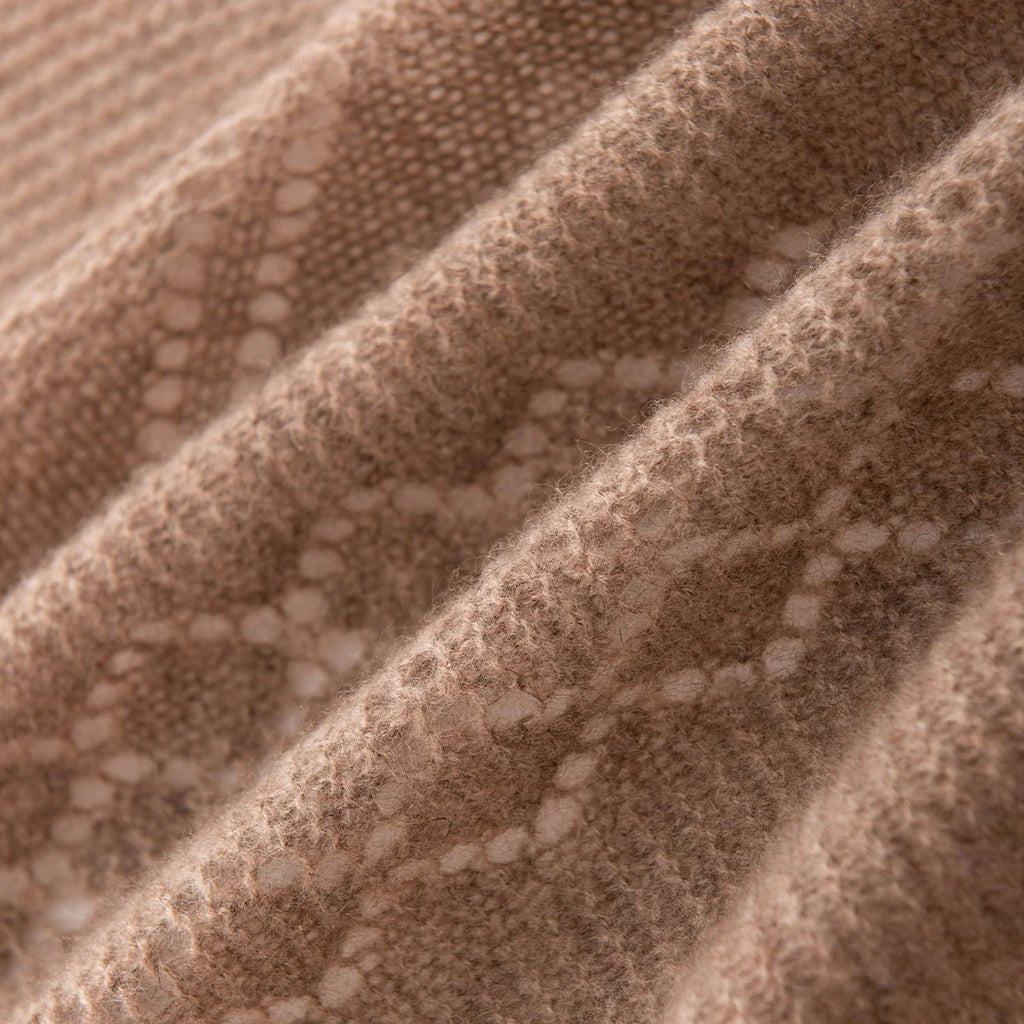 Textured Openwork Cashmere Shawl