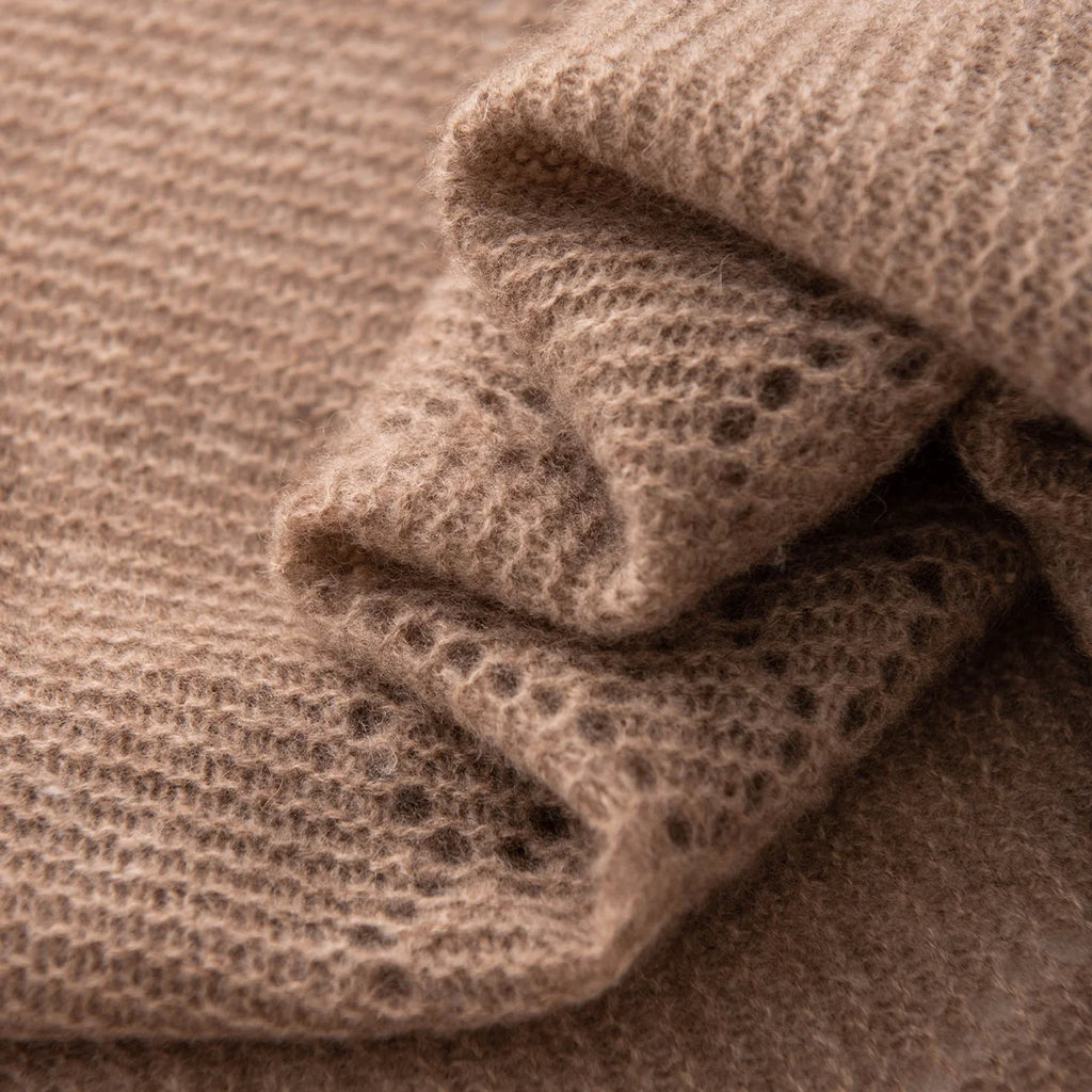 Textured Openwork Cashmere Shawl