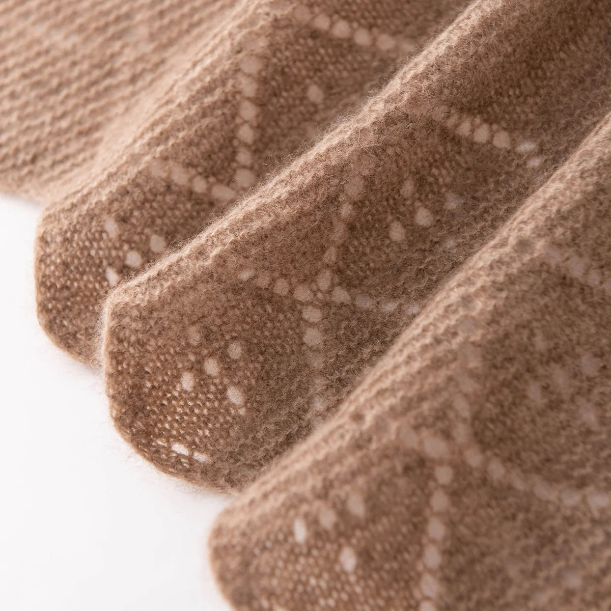Textured Openwork Cashmere Shawl