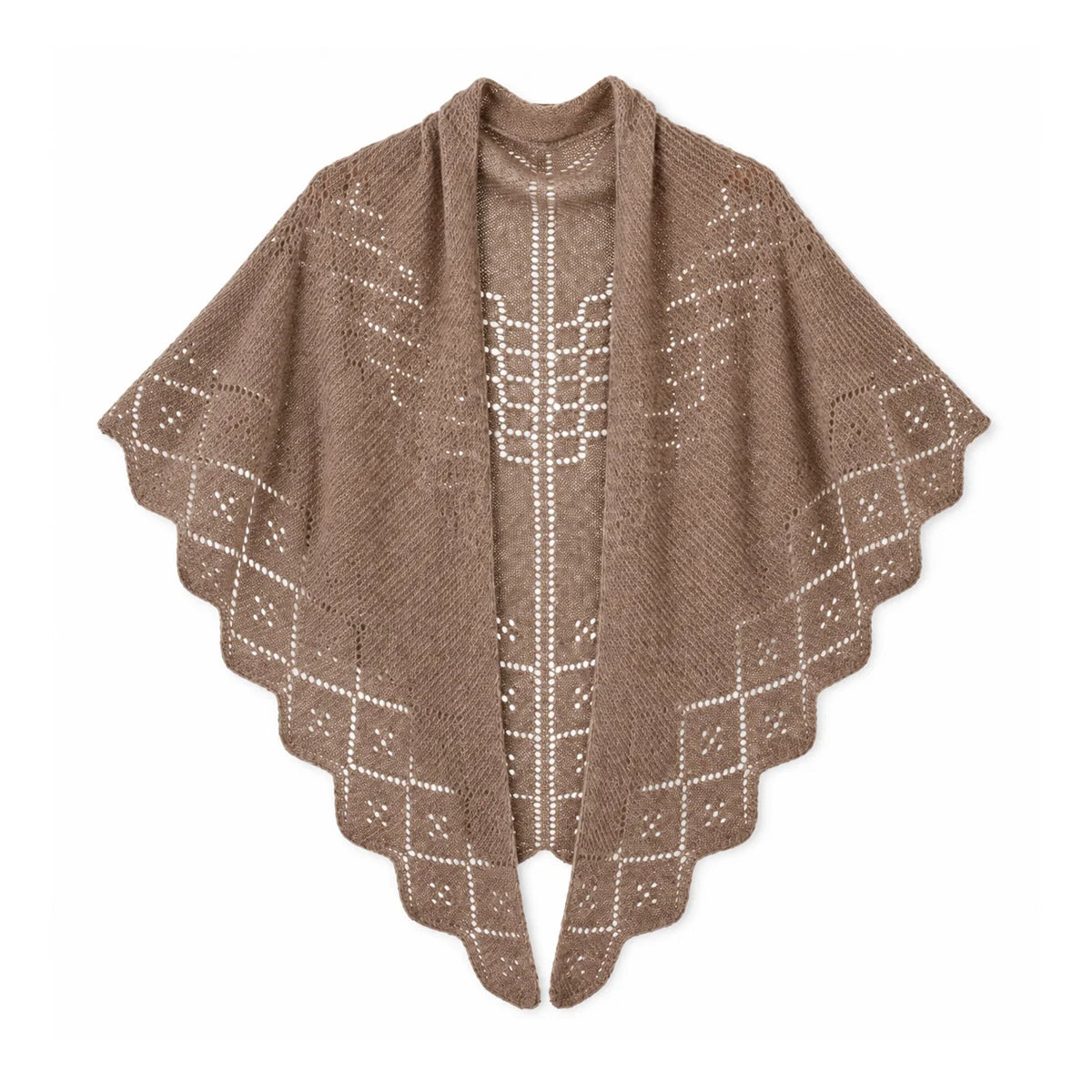 Textured Openwork Cashmere Shawl