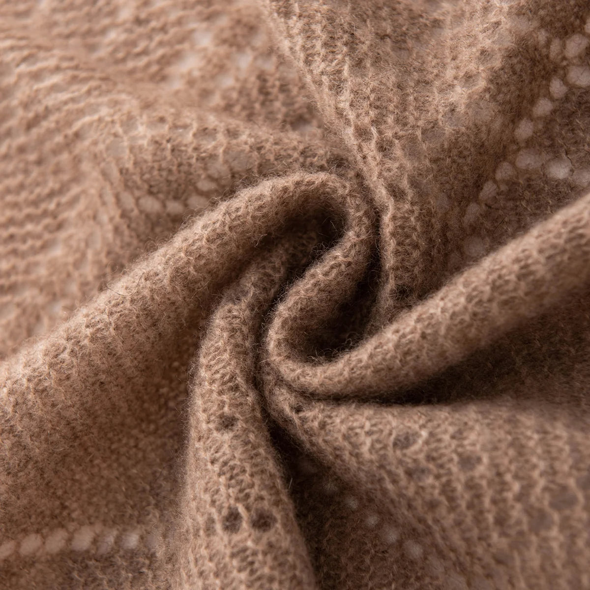 Textured Openwork Cashmere Shawl